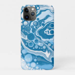 Blue Digital Fluid Art Marmor Pour Painting Cells Case-Mate iPhone Hülle