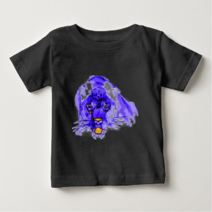 Blue Digital Pop Art Jaguar Baby T-shirt