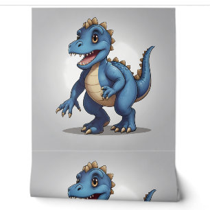 Blue Dino Kids Accent Wall Deco Tapete