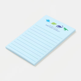 Blue Dinosaur Niedlich Kid's Dino Post-it Klebezettel