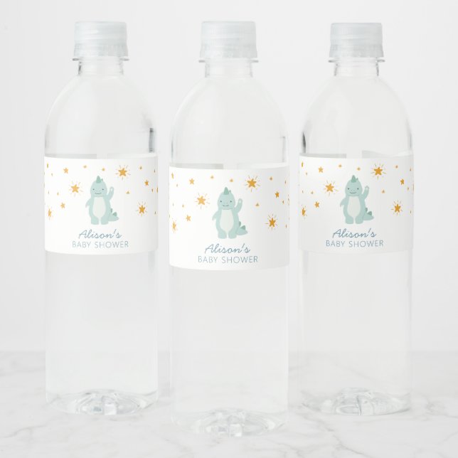 Blue Dinosaur Twinkle Stars Baby Boy Dusche (Flaschen)