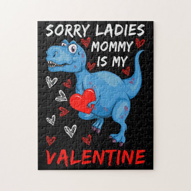 Blue Dinosaurier Sorry Ladys Mommy ist mein Valent (Vertikal)