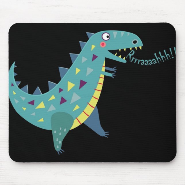 Blue Dinosaurier T Rex Ba Mousepad (Vorne)
