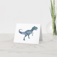 Blue Dinosaurier Trex Flat Danke Karte