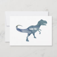 Blue Dinosaurier Trex Flat Danke Karte