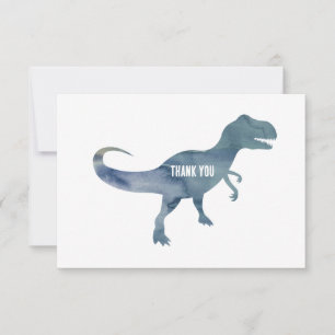 Blue Dinosaurier Trex Flat Danke Karte