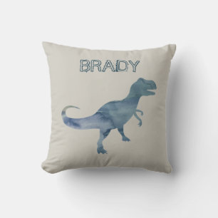 Blue Dinosaurier Trex Individuelle Name Throw Kiss Kissen