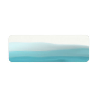 Blue Dip Dye Ombré Adresse de retour Étiquettes