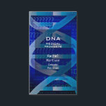 Blue DNA Medical Science Moderne Visitenkarte<br><div class="desc">Eine moderne,  naturwissenschaftliche berufliche Visitenkarte mit blauer DNA. von Thisisnotme© entwickelt</div>