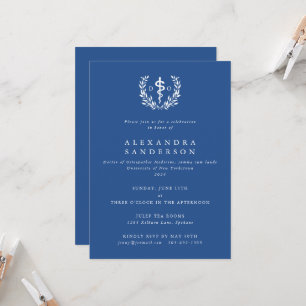 Blue Doctor of Osteopathic Medicine Abschluss Einladung