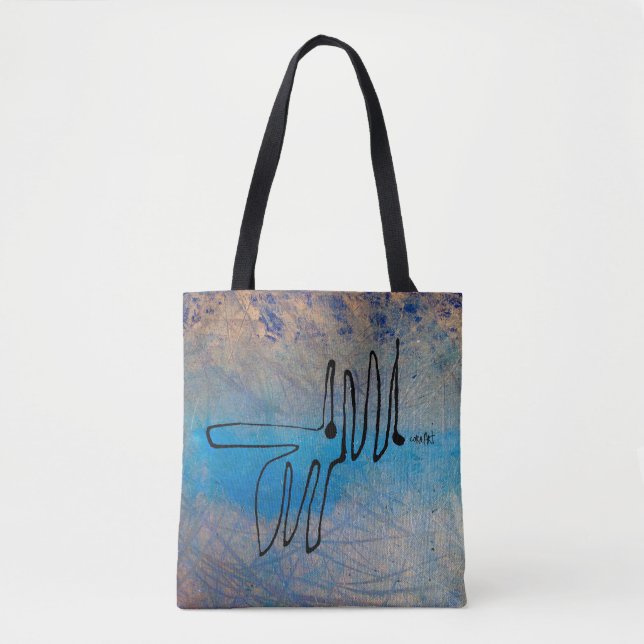 Blue Dog, Abstract Art Tasche (Vorderseite)