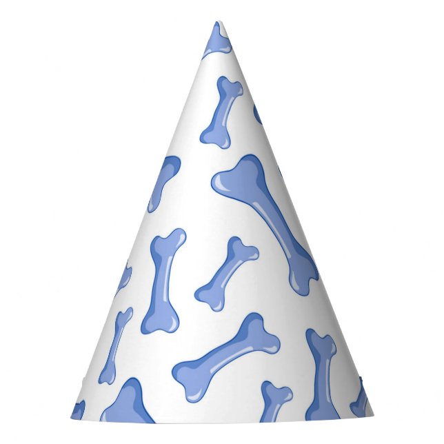 Blue Dog Bones Delicate Cute Puppies Animal Lover Partyhütchen (Vorderseite)
