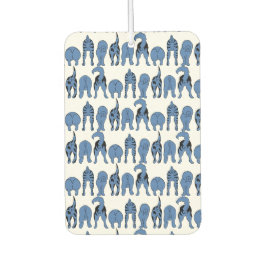 Blue Dog Butts Pattern Autolufterfrischer