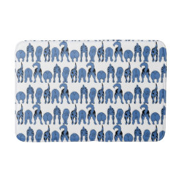 Blue Dog Butts Pattern Badematte