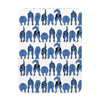 Blue Dog Butts Pattern Magnet