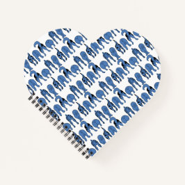 Blue Dog Butts Pattern Notizbuch