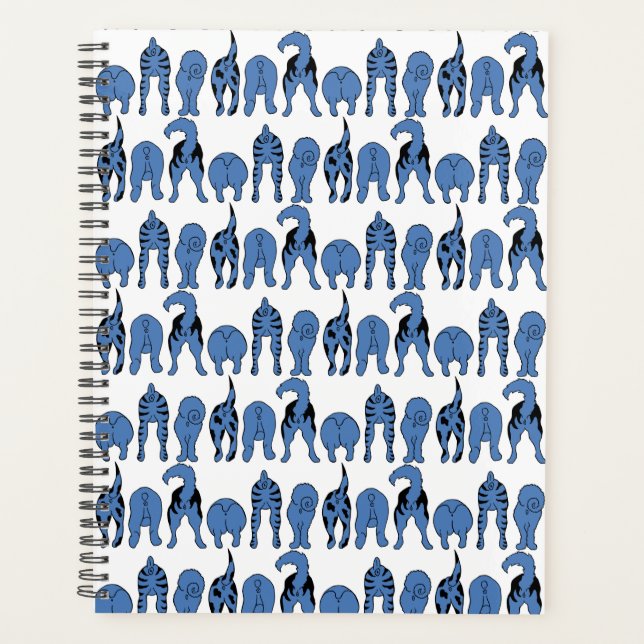 Blue Dog Butts Pattern Planer (Vorderseite)