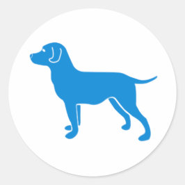 Blue Dog Design Runder Aufkleber