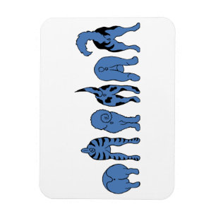 Blue Dog Hintern Magnet