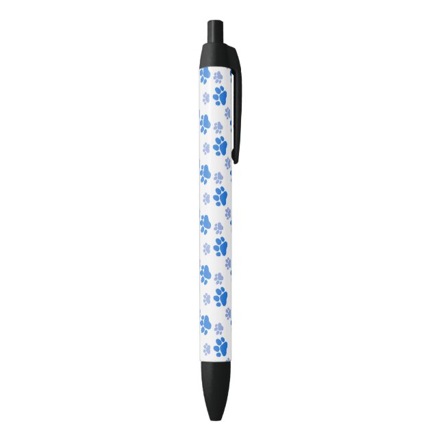 Blue Dog Paw Print Simple Animal Lover Welpen Kugelschreiber (Unterseite (Vertikal))