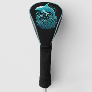Blue Dolphin Art Golf Headcover
