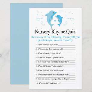 Blue Dolphin Kinderzimmer Rhyme Quiz Babyduschensp