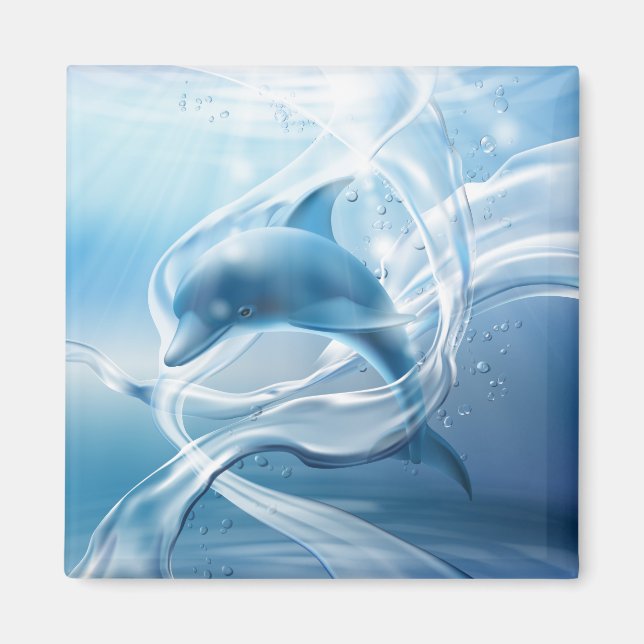 Blue-Dolphin-Magnet Magnet (Vorne)