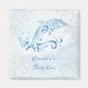 Blue Dolphin Personalisiert Magnet