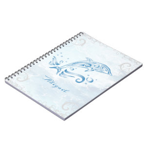 Blue Dolphin Personalisiert-Notebook Notizblock