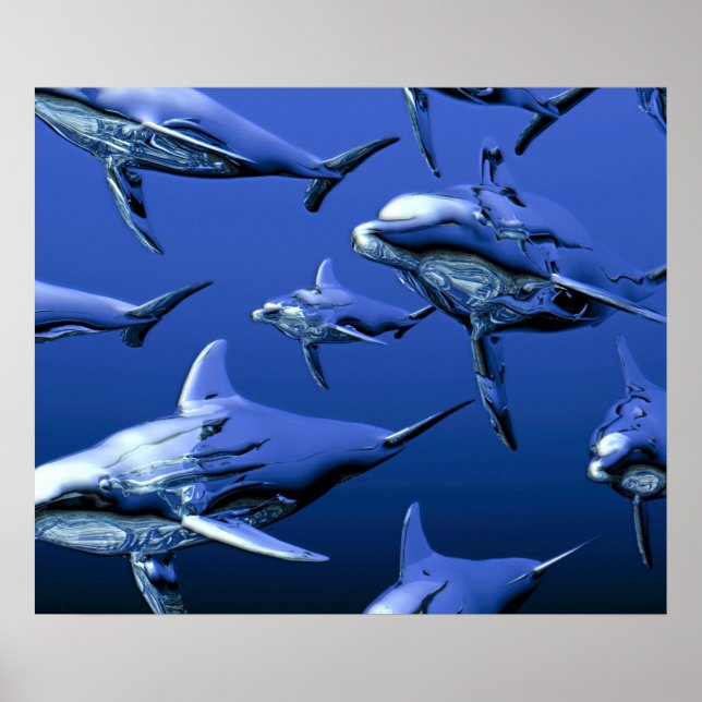 Blue Dolphin Poster (Vorne)