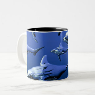 Blue Dolphin Zweifarbige Tasse