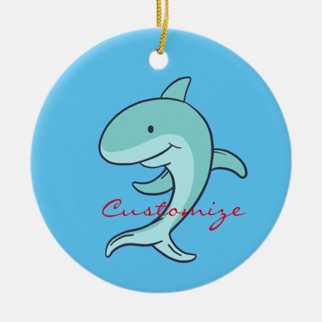 Blue Dolphins Leaping Thunder_Cove Keramik Ornament (Vorne)