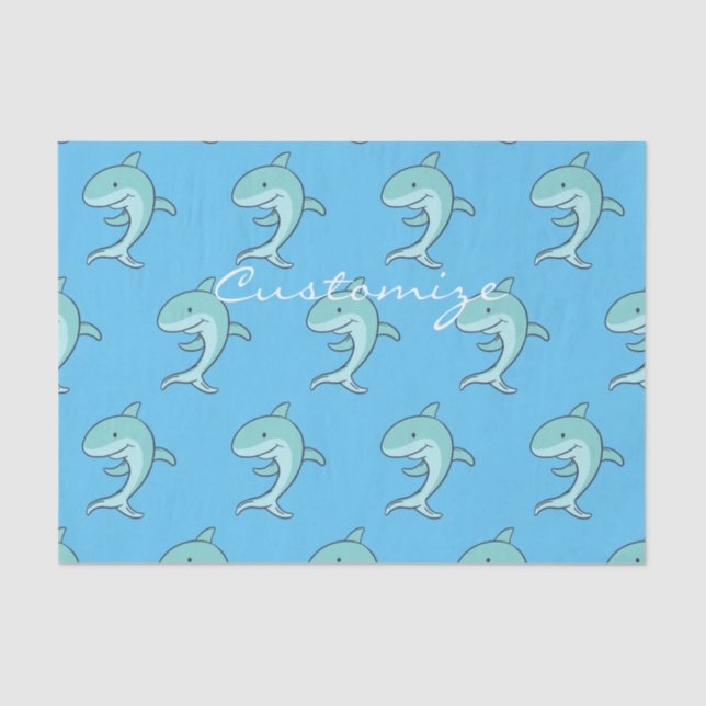 Blue Dolphins Leaping Thunder_Cove Seidenpapier (Vorderseite)
