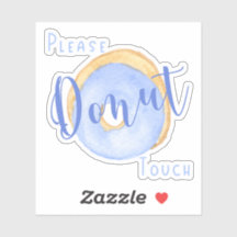 Blue Donut Funny Bitte keine Touch