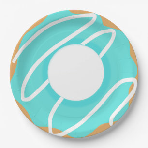 Blue Donut Pappteller