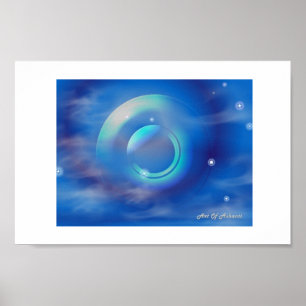 Blue Donut Poster