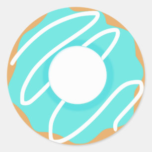 Blue Donut Runder Aufkleber