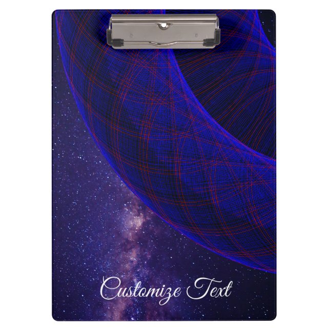 Blue Donuts In Outer Space Clipboard Klemmbrett (Vorderseite)