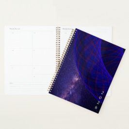 Blue Donuts In Outer Space Geometric Planner Planer