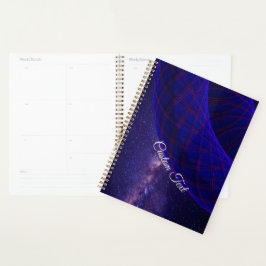 Blue Donuts In Outer Space Geometric Planner Planer