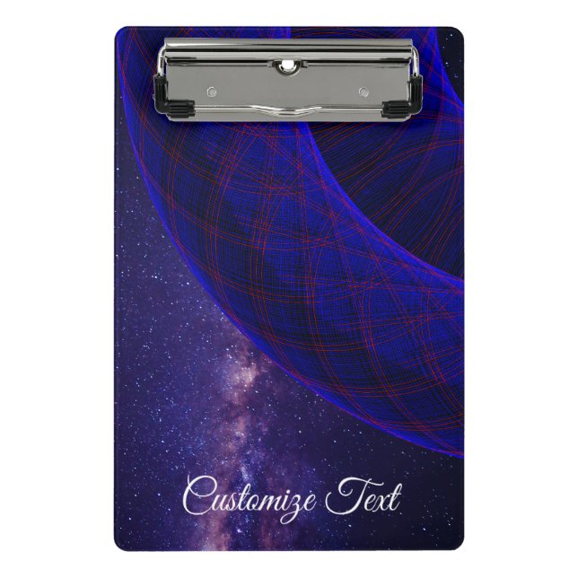 Blue Donuts In Outer Space Mini Clipboard Mini Klemmbrett (Vorderseite)