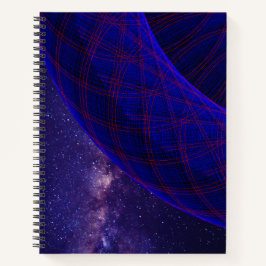 Blue Donuts In Outer Space Spiral Notebook Notizbuch