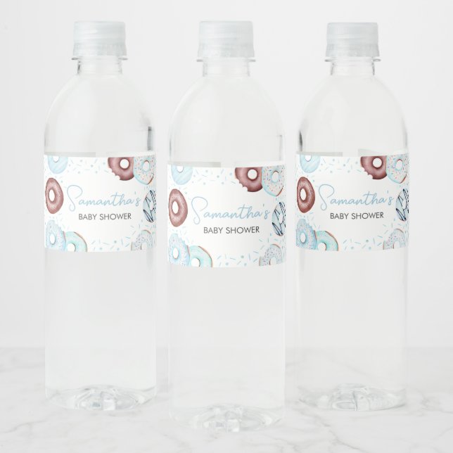 Blue Donuts und Diapers Baby Dusche (Flaschen)