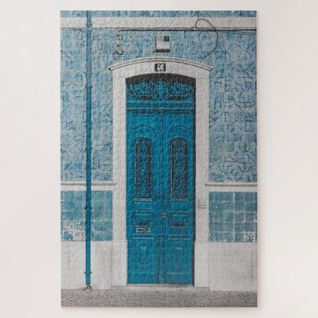 Blue Door Foto in Portugal (Vertikal)