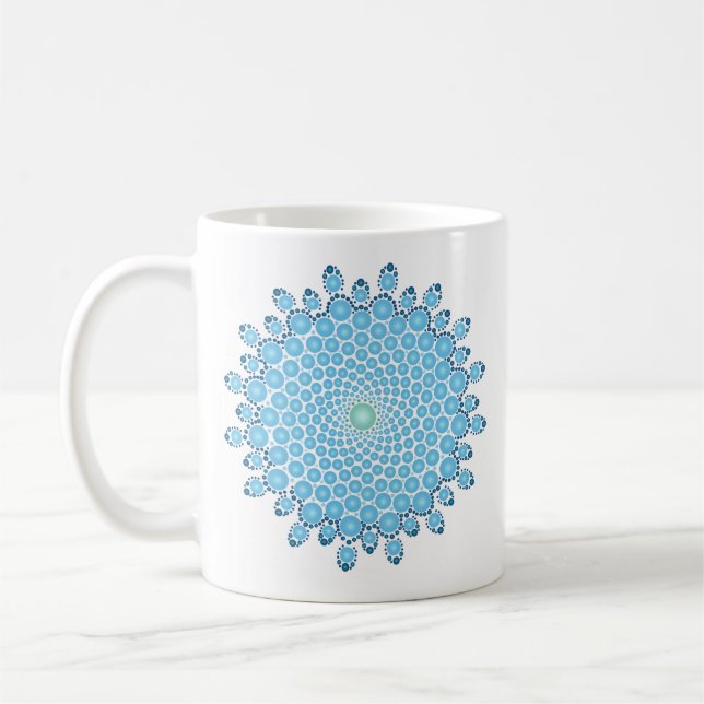 Blue Dot Mandala Tasse (Links)