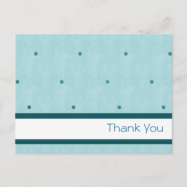 Blue Dots "Danke" Postkarte (Vorderseite)