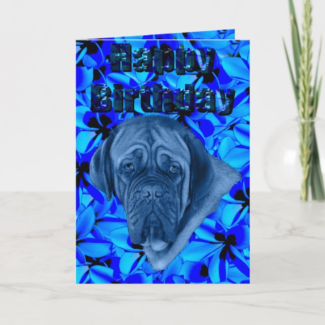 Blue Douge De Boudreaux Birthday Card Karte (Vorderseite)