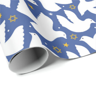 Blue Dove Star von David Hanukkah Geschenkpapier