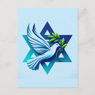 Blue Dove und Star von David Peace Postkarte