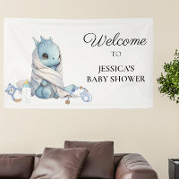 Blue Dragon Baby Dusche Danke